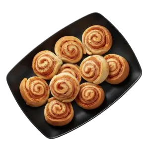 Pizzabrötchen gefüllt mit Goudakäse Truthahnschinken